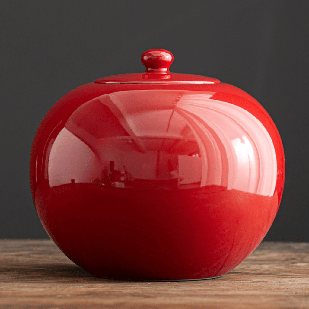 Scarlet Temperance Ceramic Urn