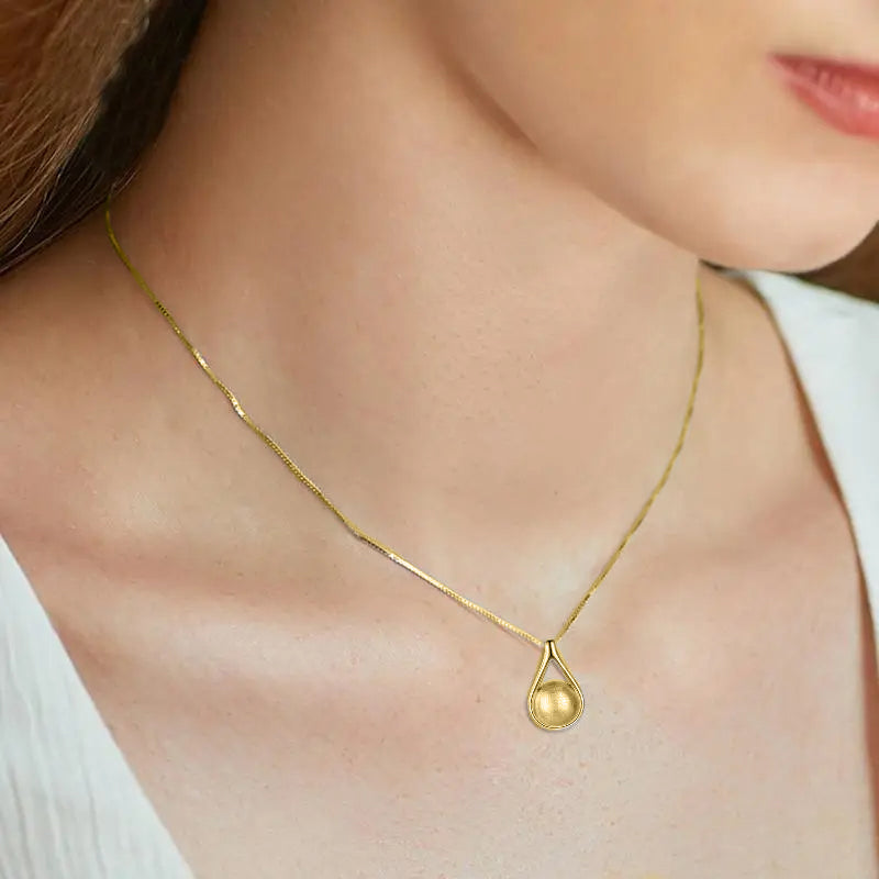 Serene Embrace Gold Vermeil Cremation Necklace