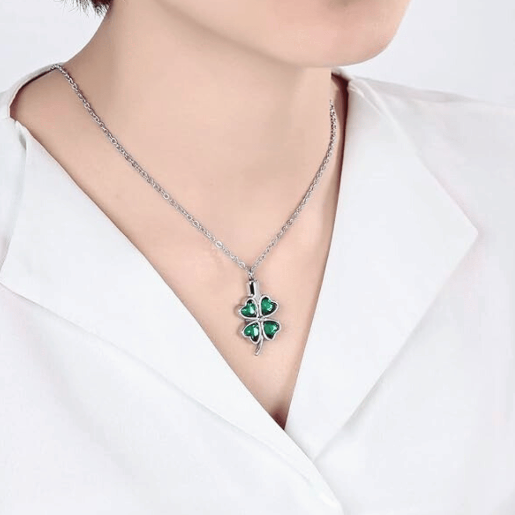 Shamrock Serenity Cremation Necklace