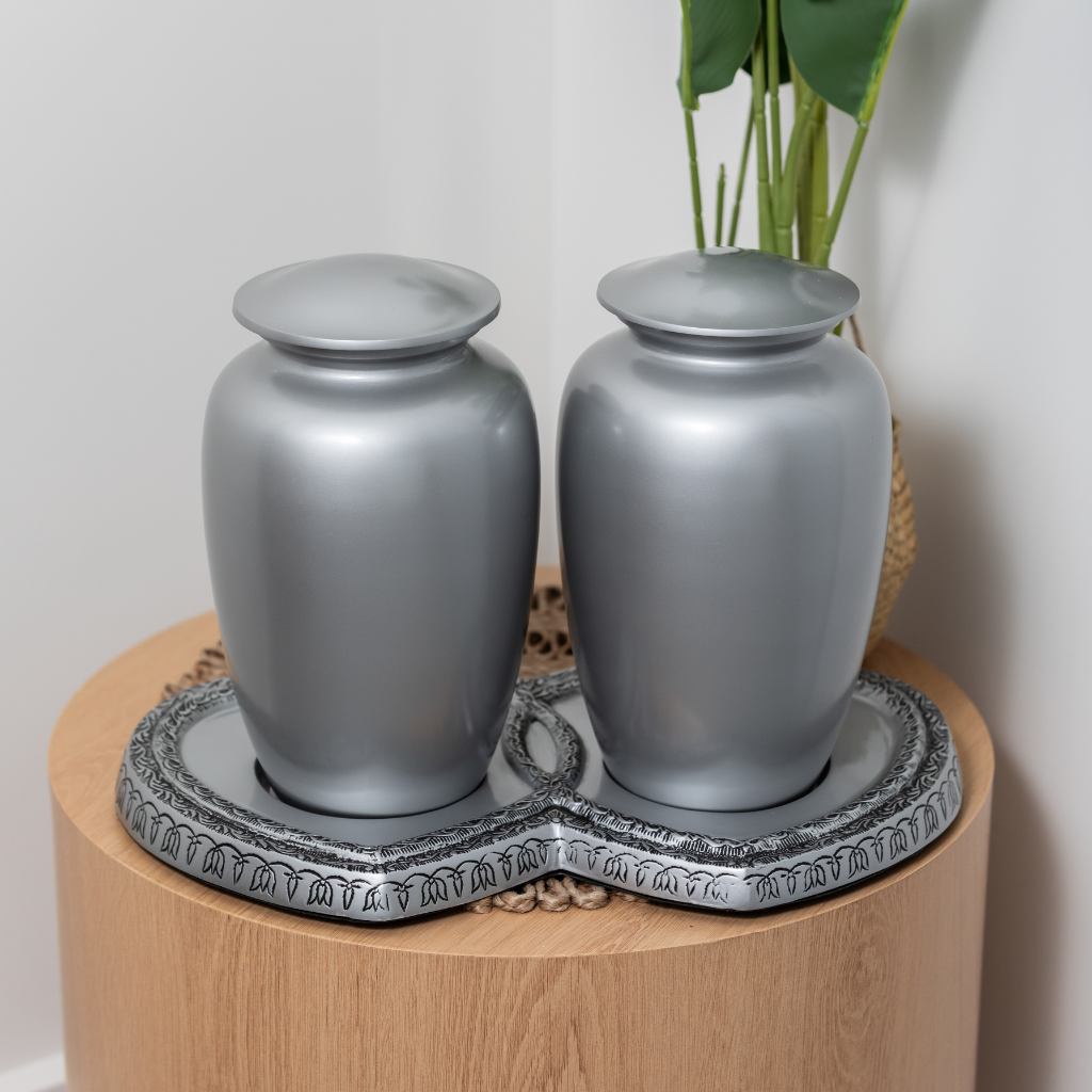 Silver Love Companion Urn Stand