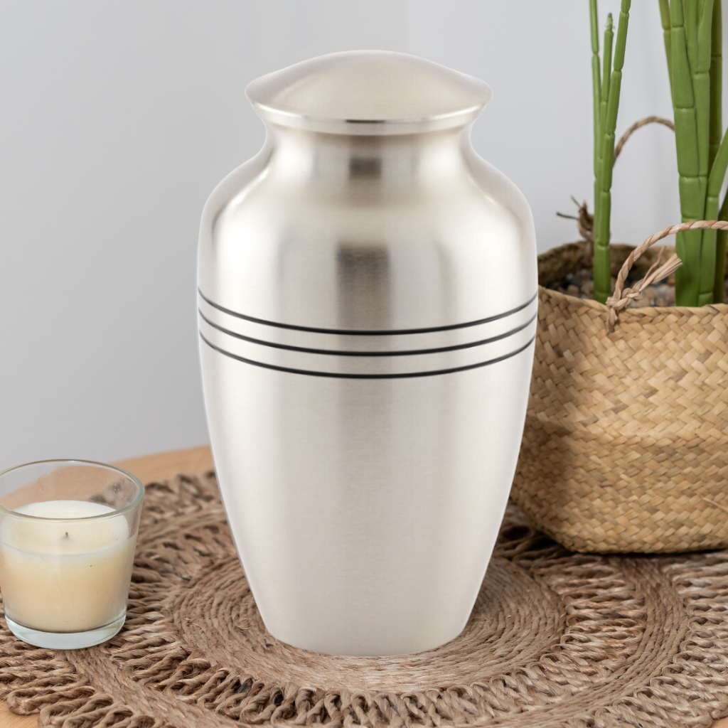 Silver Solace Cremation Urn