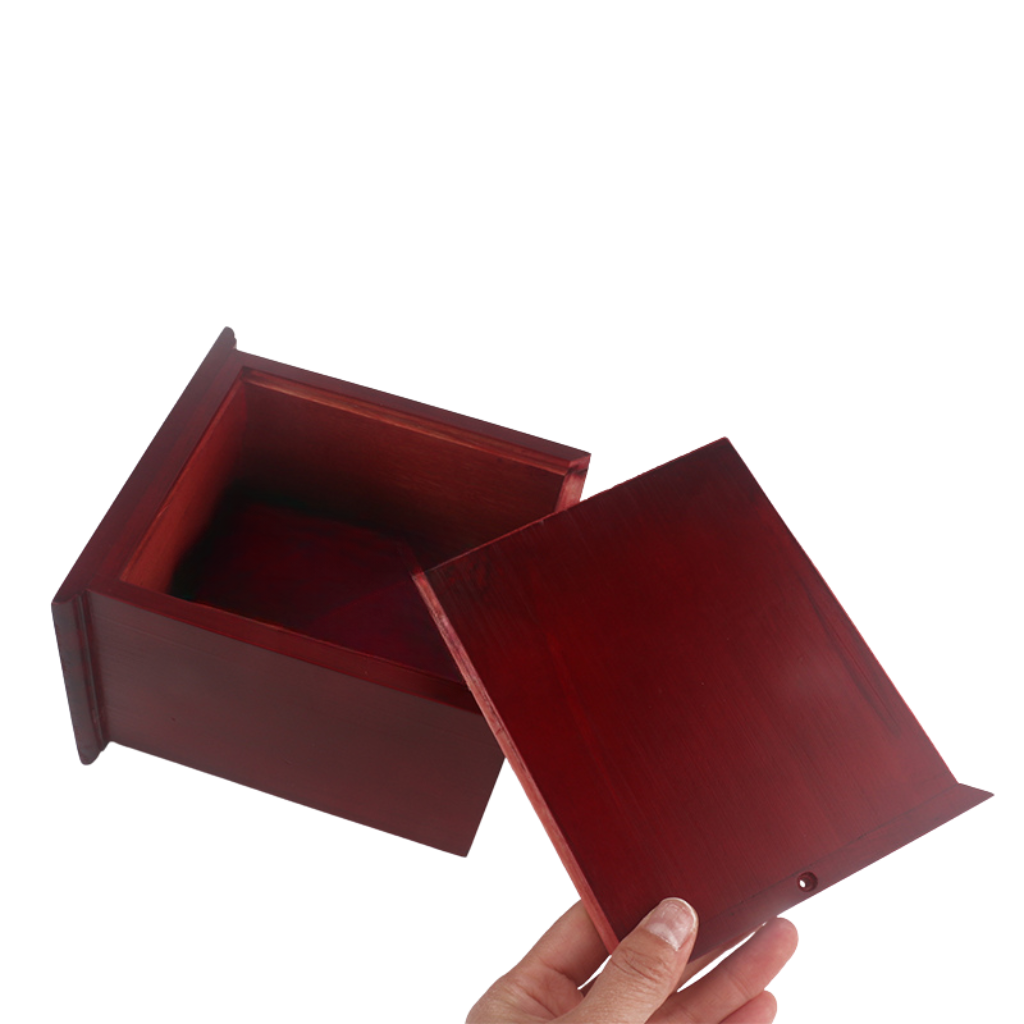 Small Mahogany Photo Box Cremation Urn