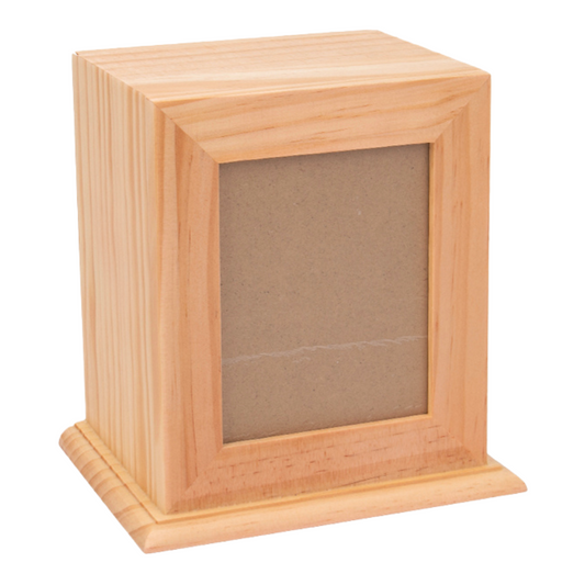 Small Natural Photo Box Cremation Urn