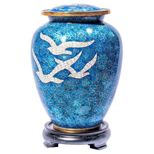 Soaring Serenity Cloisonné Urn