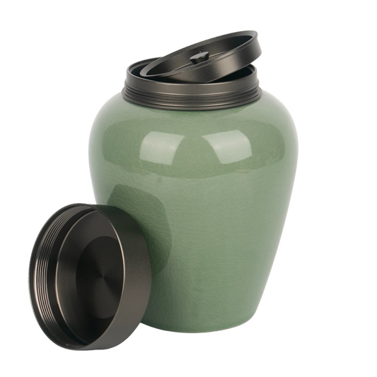 Soothing Memories In Green Cremation Urn