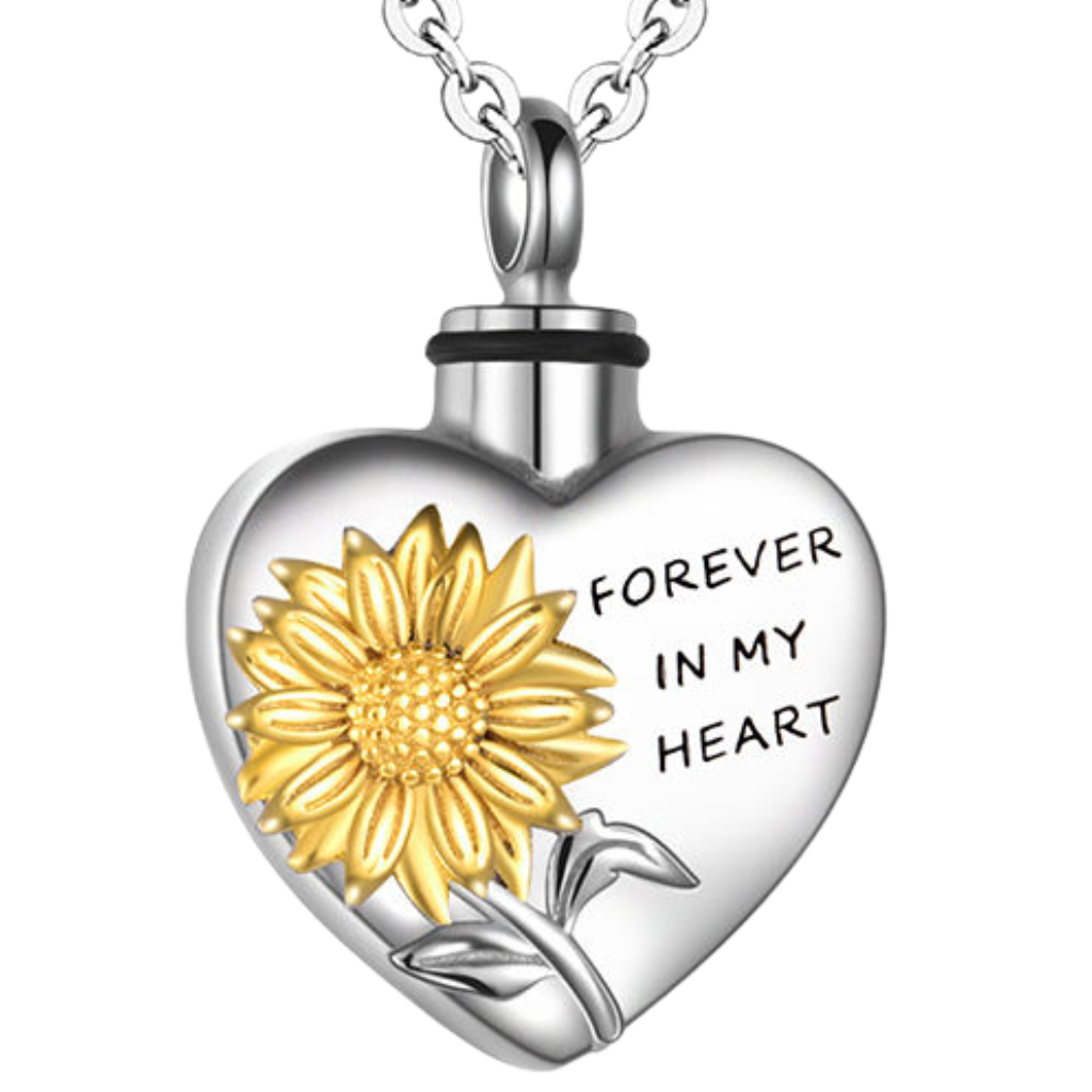 Sunflower Serenity Cremation Necklace