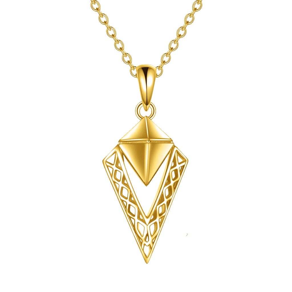 Transcendent Time Gold Vermeil Cremation Pendant