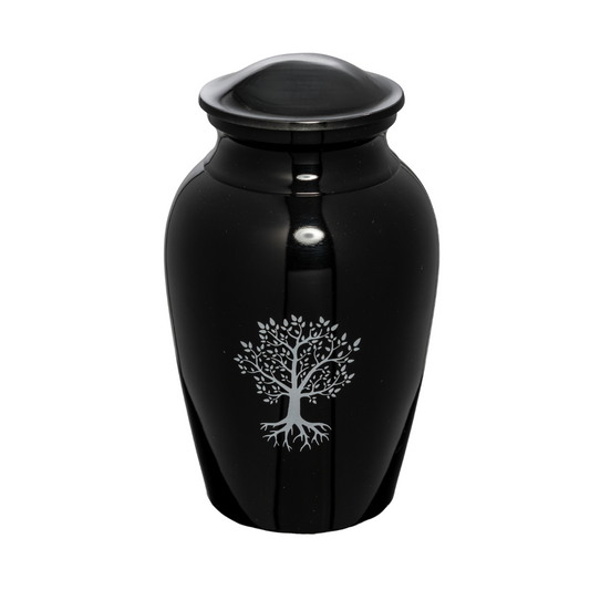 Tree Of Life Cremation Urn in Black