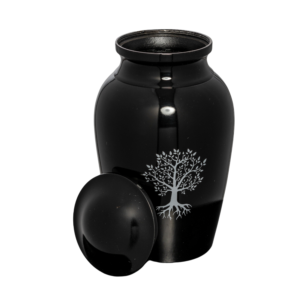 Tree Of Life Cremation Urn in Black