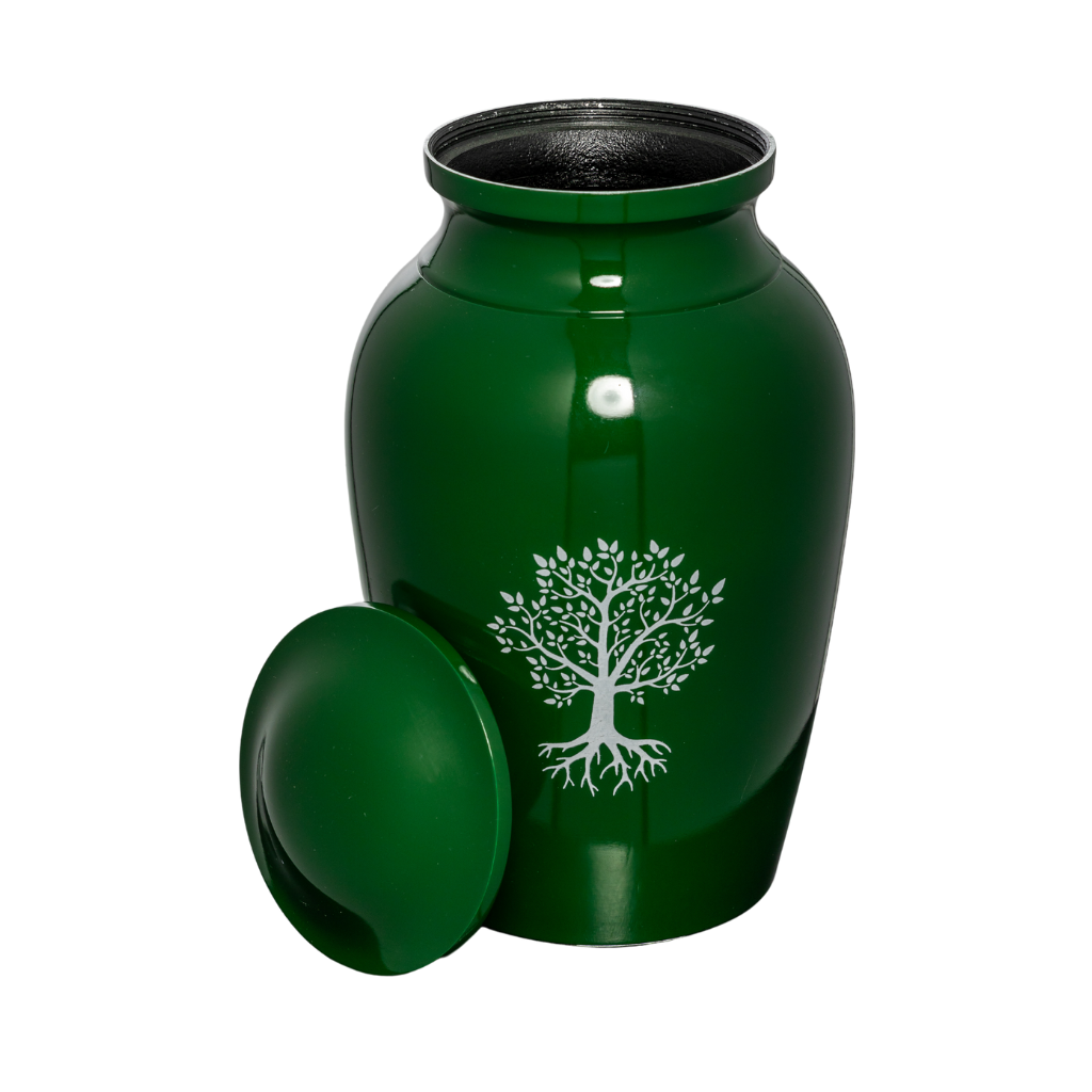 Tree Of Life Cremation Urn in Green