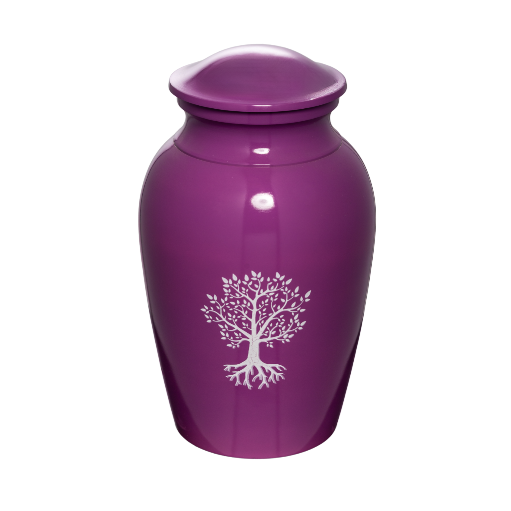 Tree Of Life Cremation Urn in Purple