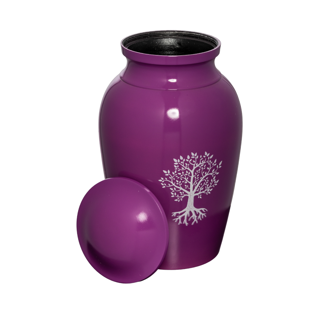 Tree Of Life Cremation Urn in Purple