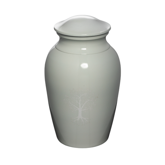 Tree Of Life Cremation Urn in White