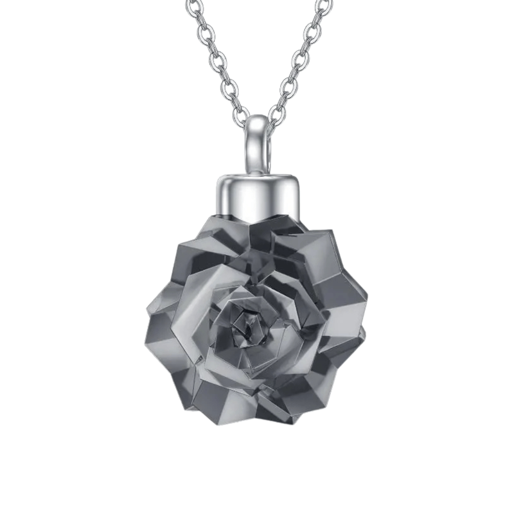 Midnight Bloom Cremation Necklace