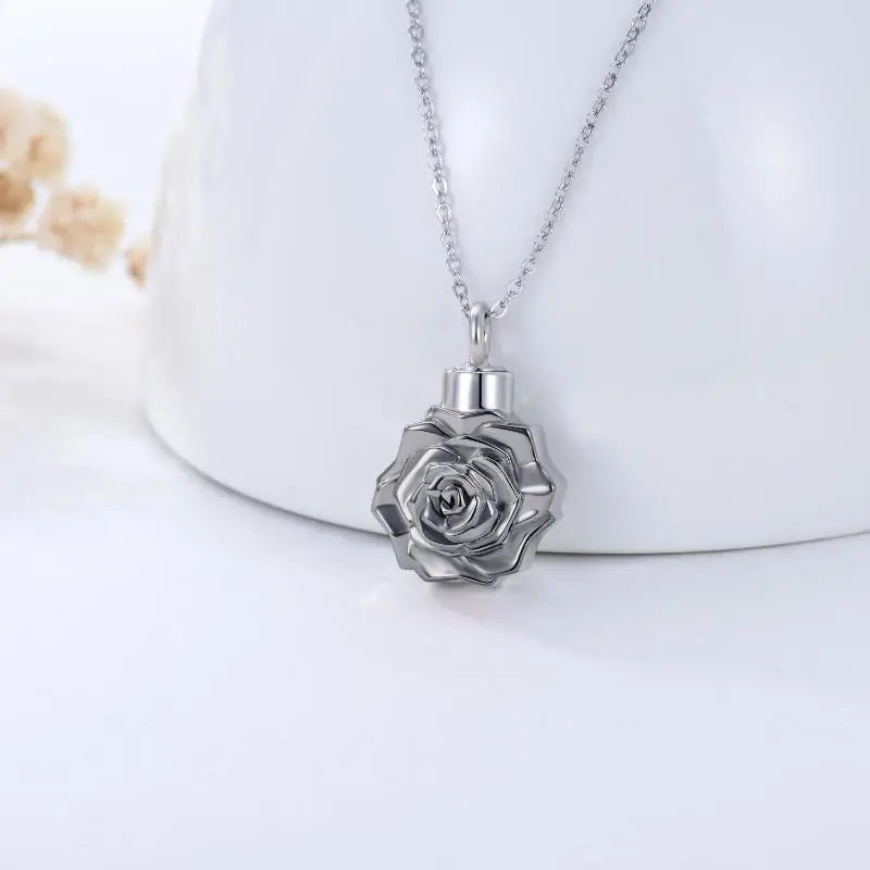 Midnight Bloom Cremation Necklace