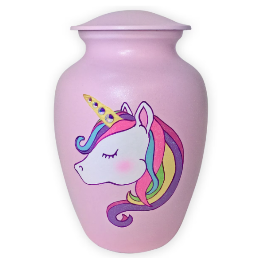 Pink urn with my little pony inspired drawing 