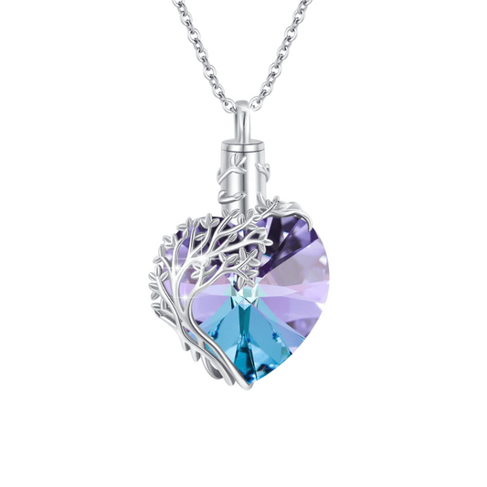 Violet Heart Cremation Pendant