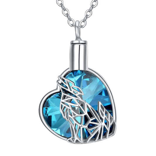 Wolfs Embrace Cremation Pendant