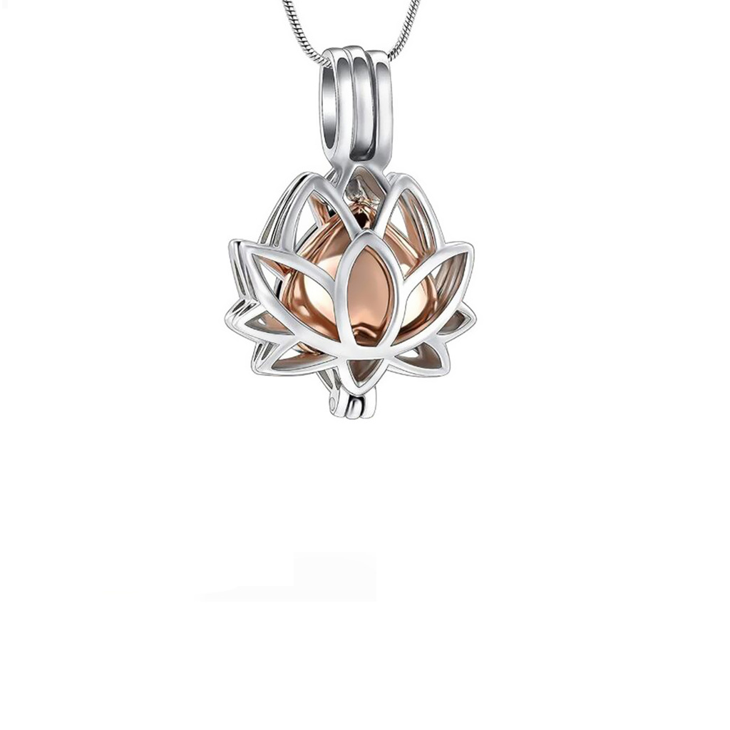 Tranquil Heart Lotus Cremation Pendant